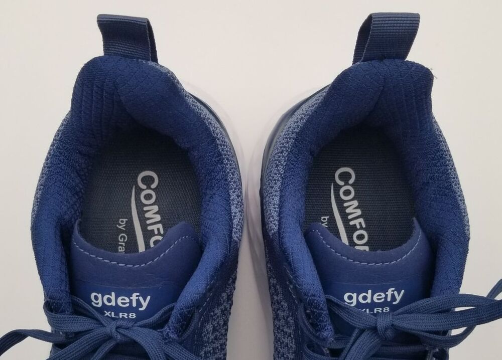 Gravity Defyer Mens XLR8 Verso Cloud Sneakers Shoes 10 Wide Blue/White Excellent - Picture 12 of 12